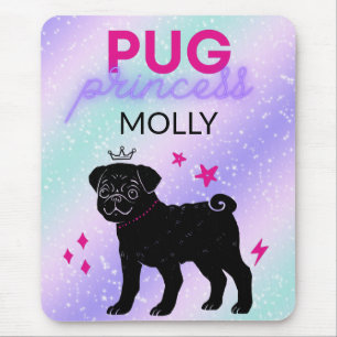 黒"PUGプリンセス" マウスパッド