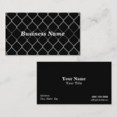 黒BGに対するチェーンリンクフェンス 名刺 (正面/裏面)