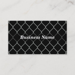 黒BGに対するチェーンリンクフェンス 名刺
