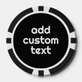 黒Create Your Own - Make It Your カスタムUser文字 ポーカーチップ (正面)