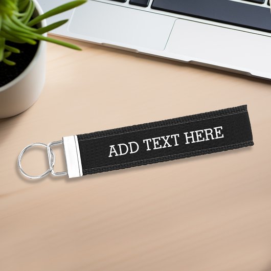 黒Create Your Own - Make It Your カスタムUser文字 リストバンドキーホルダー