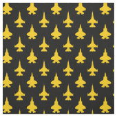 黒F16およびF35パターン上の黄色 ファブリック (見本)