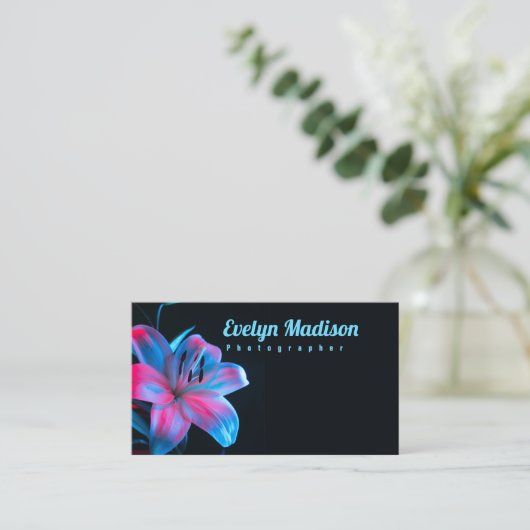 黒gueに対する蘭の花65567 名刺 (スタンド正面)