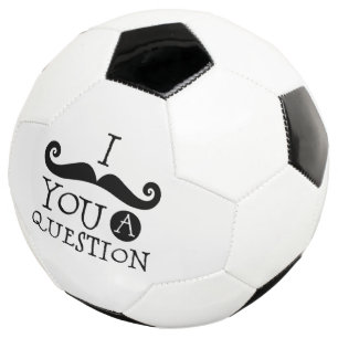 黒I mustache you a question サッカーボール