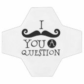 黒I mustache you a question サッカーボール (フラット)