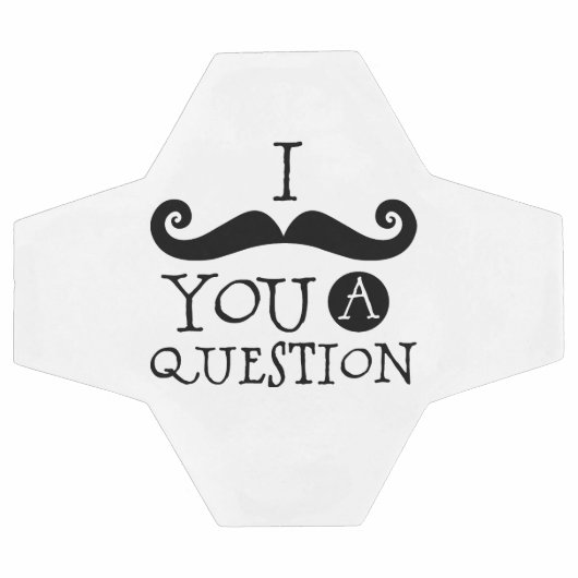 黒I mustache you a question サッカーボール (フラット)