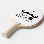 黒I mustache you a question 卓球ラケット (正面アングル)