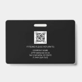 黒ID |社員の写真ID会社のセキュリティ バッジ (裏面)