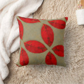 黒nトープ灰色の赤い紅葉バック無地の クッション (ブランケット)