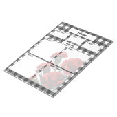 黒n白フローラギンガム_病気温度1 ノートパッド (アングル)