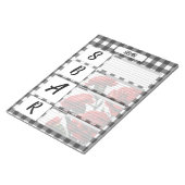 黒n白フローラ_ SBARテンプレート ノートパッド (アングル)