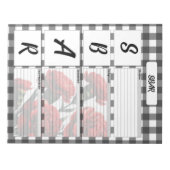 黒n白フローラ_ SBARテンプレート ノートパッド (正面)