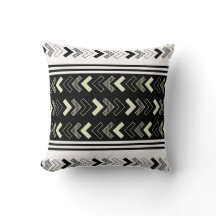 黒N白矢印設計装飾用クッション