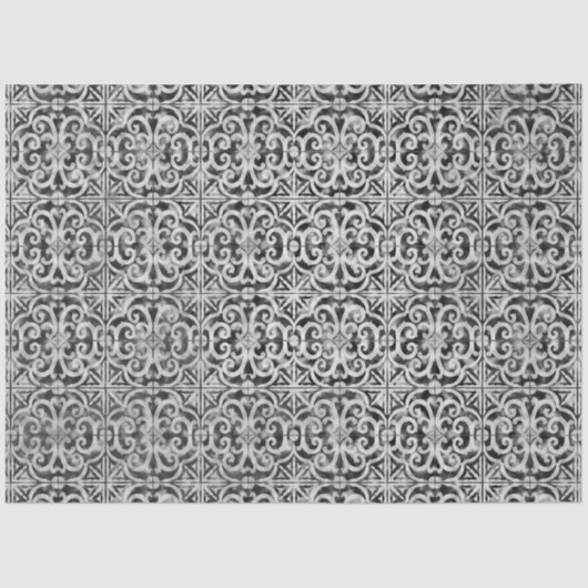 黒n素朴ホワイトファームハウスタイルデクページ 薄葉紙 (正面)