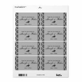 黒Raven Gothicフレーム水筒ラベル ラベル (フルシート)