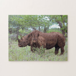 黒Rhinoふくらはぎ ジグソーパズル