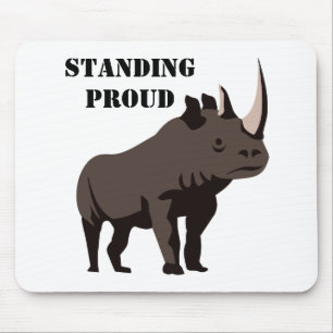 黒Rhino立誇りを持ったち マウスパッド