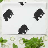 黒Rhino キッチンタオル (折り畳み)