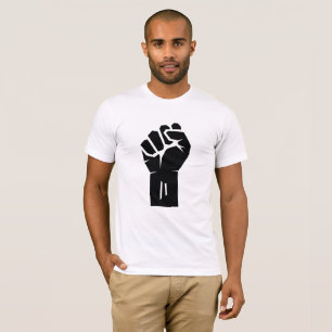 黒risedくいしばられた握りこぶし tシャツ