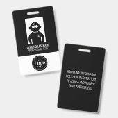 黒V1従業員バッジ バッジ (正面＆裏面)