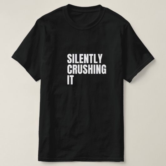 黙々と押し潰すTシャツ Tシャツ (デザイン正面)