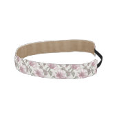 黙したピンクのハイビスカスの花模様 アスレチックヘッドバンド (右)