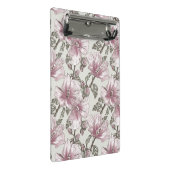 黙したピンクのハイビスカスの花模様 ミニクリップボード (アングル)
