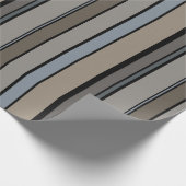 黙したモダンは縞で飾ります ラッピングペーパー (角)