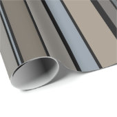 黙したモダンは縞で飾ります ラッピングペーパー (ロールコーナー)