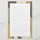 黙した色の抽象的な構成 便箋 (正面)