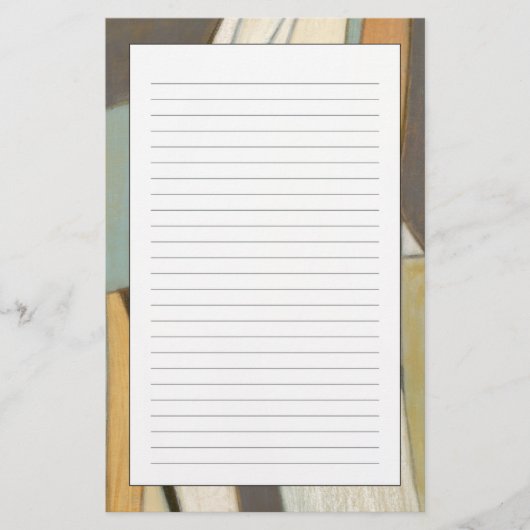 黙した色の抽象的な構成 便箋 (正面)