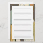 黙した色の抽象的な構成 便箋 (正面/裏面)