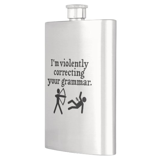 黙っおもしろいて文法を直すこと フラスク (左)