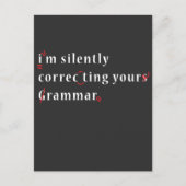 黙ってあなたの文法高校を直してる ポストカード (正面)