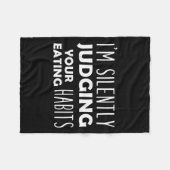 黙ってあなたの習慣食べ物ビーガンを判断しおもしろいた フリースブランケット (正面(横))