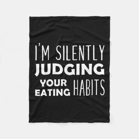 黙ってあなたの習慣食べ物ビーガンを判断しおもしろいた フリースブランケット (正面)