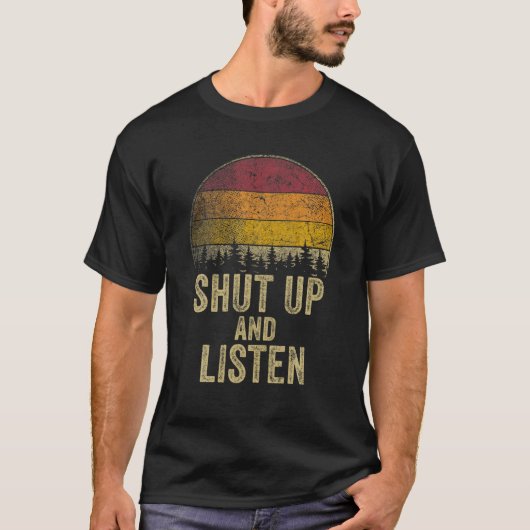 黙っておもしろい聞ことわざ冗談ユーモアのギフト Tシャツ (正面)