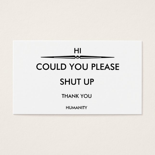 黙ってくれないか人類ありがとう (正面)