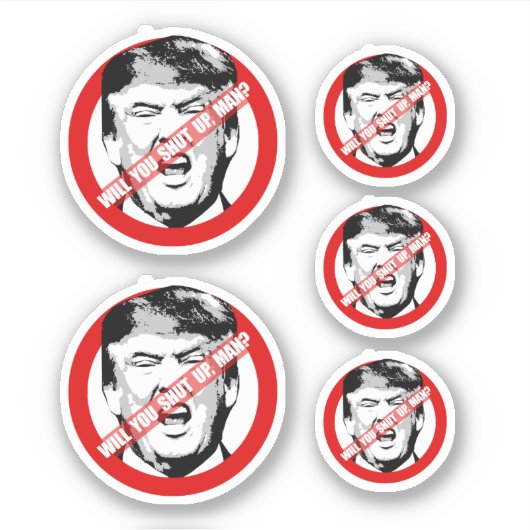 黙ってくれないか？ シール (正面)