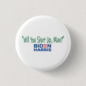 黙ってくれるか？ 缶バッジ (正面)