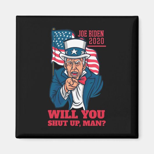 黙ってろやTrump-biden 初の討論会 2020 マグネット (正面)