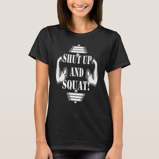 黙ってスクワット Tシャツ (正面)