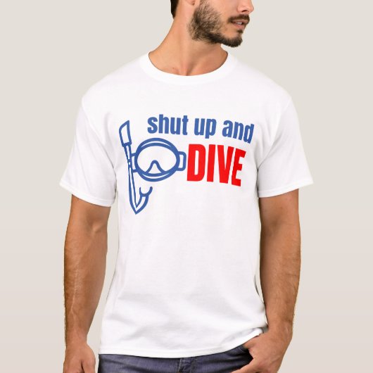 黙ってダイビング Tシャツ (正面)