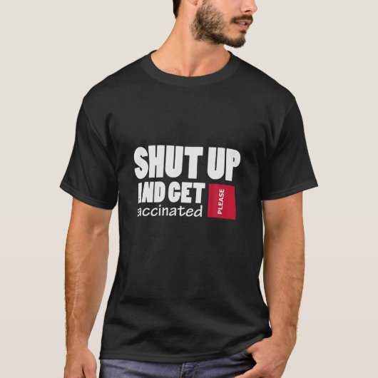 黙って予防接種を受ける(お願い) Tシャツ (正面)
