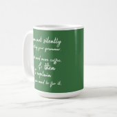 黙って修正しない文法コーヒーグリーン コーヒーマグカップ (正面左)