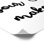 黙って働けば成功は騒がしくなる。 ポスター (角)