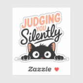 黙って判断するキャットビおもしろいニル シール (シート)