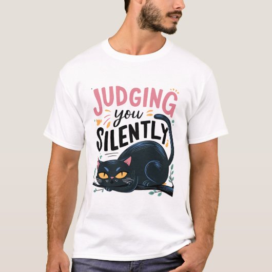 黙って判断する Tシャツ (正面)