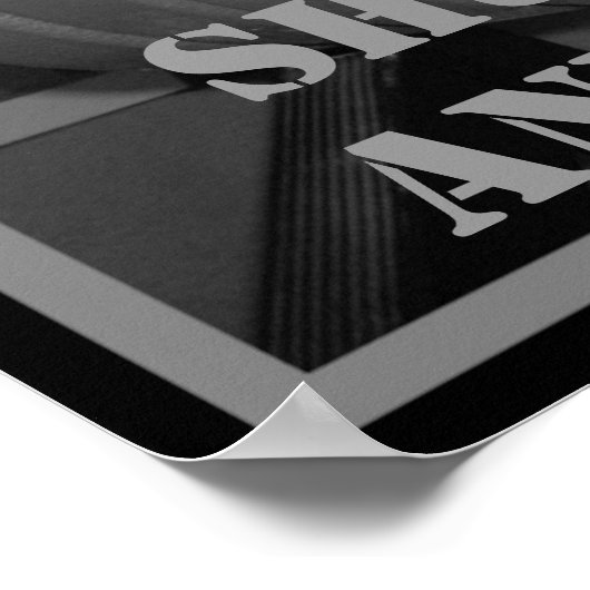 黙って持ち上げて!重量挙げエクササイズポスター ポスター (角)