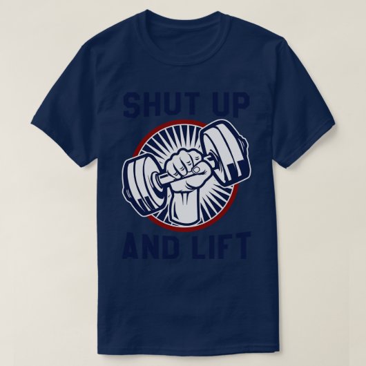 黙って持ち上げる Tシャツ (デザイン正面)